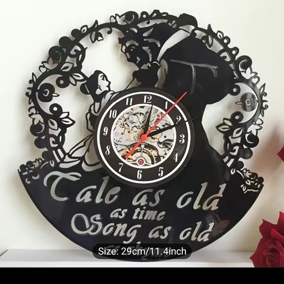 New Beauty and the beast 12" clock SHIPPING IS AVAILABLE - Picture 1 of 3